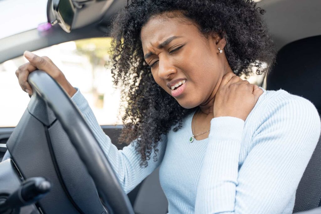 person with neck pain